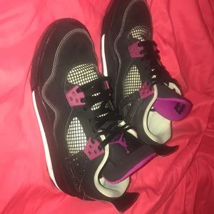 Nike Air Jordan 4 GS Black Neon Pink